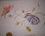 Over sized Flowers and Butterflies Mural 1
